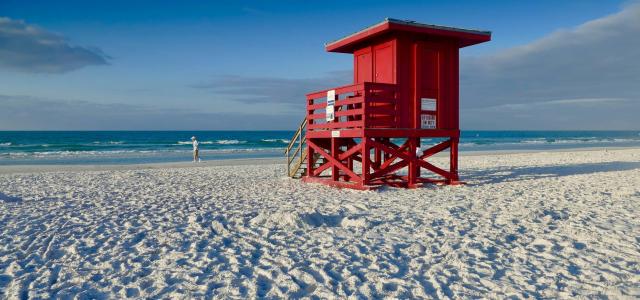 life guard house on the beach